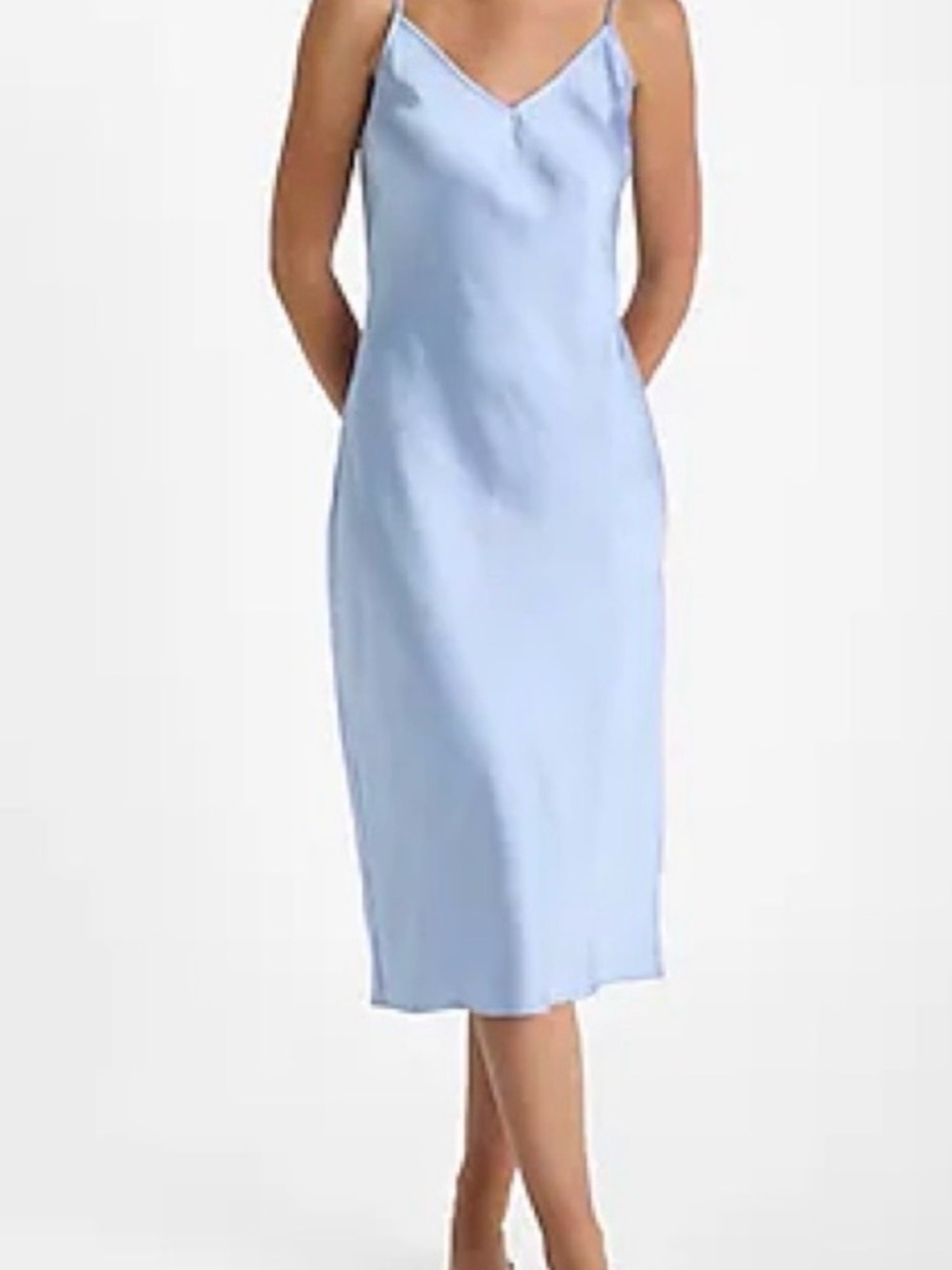 Express Light Blue Slip Midi Dress - Picture 1 of 1